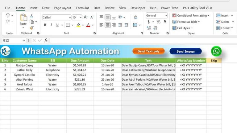 إرسال رسائل WhatsApp مخصصة من Excel: كيف ترسل لكل عميل رسالته الخاصة؟